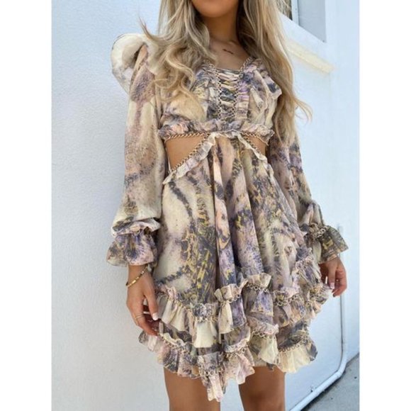 IXIAH Masaai Long Sleeve Cut Out Mini Dress RRP$550 - Picture 9 of 15